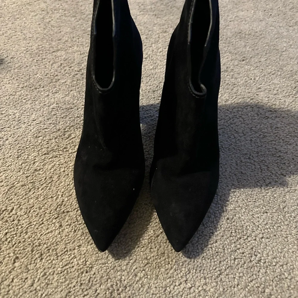 Sigerson‎ Morrison  Black Suede Western Ankle Bootie Boot Women’s Size 9.5